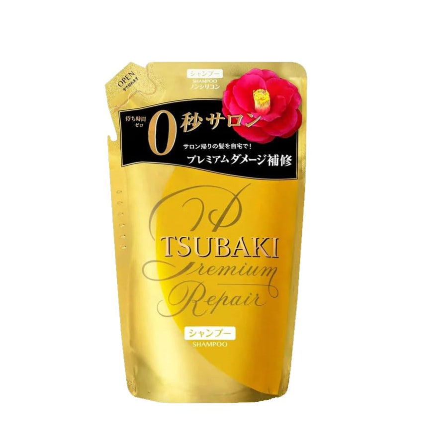 TSUBAKI Premium Repair Hair Shampoo Refill Pack 330mL Refill Size for Normal, Dry or Fine Hair